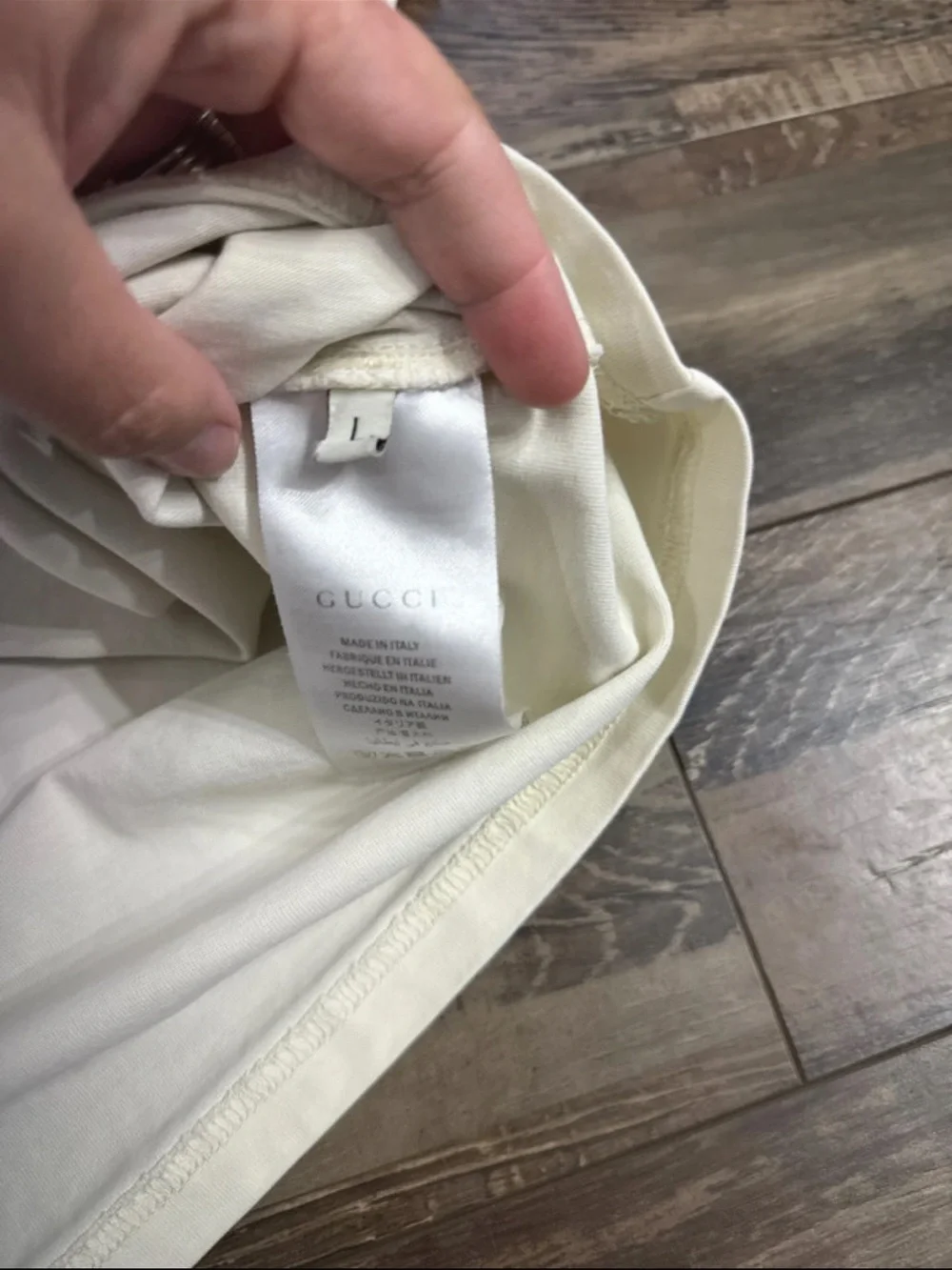 The North Face Tee — Cream with Brown, Gold & Green Accents